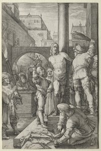 Flageleringen fra The Passion. av Hendrik Goltzius