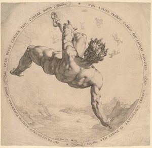 Phaeton av Hendrik Goltzius, after Cornelis Cornelisz van Haarlem