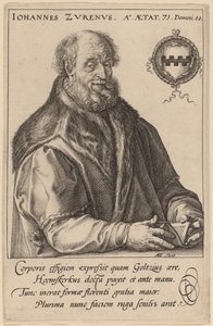 Johannes Zurenus (Jan van Zuren) av Hendrik Goltzius after Maerten van Heemskerck