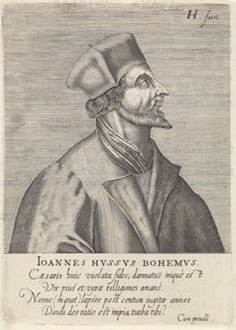 Portrett av John Hus, 1599 av Hendrik Hondius the Elder