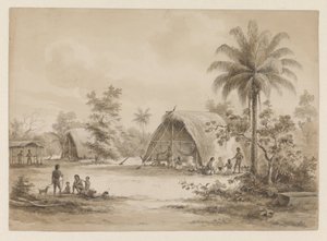Camp of the Arawaks of the Caribbean