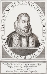 Kong Filip III av Spania og som Filip II, konge av Portugal, av Hendrik I (after) Hondius