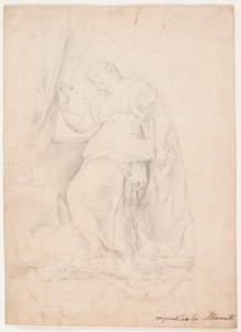 Jael dreper Sisera. Studie etter komposisjon av Carlo Maratti (Mezzetti, s. 345, nr. 150) av Hendrik Krock