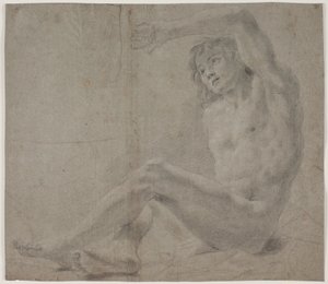 Mannlig modellstudie av Hendrik Krock