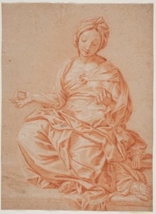 Sittende kvinne med turban