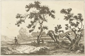 Bomen langs en weg Tolv design beregnet for bruk av de som lærer å tegne landskap (serietittel) av Hendrik Meijer