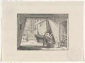 Figurer i arbeid i en mølle