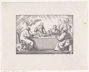 Fire evangelister skriver evangeliet sitt av Hendrik Numan