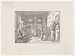 Kvinne i et klasserom som lærer barn matematikk av Hendrik Numan