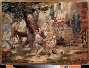 Den fortapte sønns retur. Maleri av Henryk Siemiradzki (1843-1902), olje på lerret. polsk kunst av Henryk Siemiradzki
