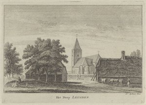 Utsikt over Leusden Landsbyen Leusden (tittel på objekt) av Hendrik Spilman