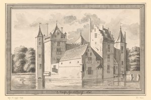 Utsikt over Slot Assumburg nær Heemskerk, 1640 't Huys Assemburg, 1640 (tittel på objekt) av Hendrik Tavenier (possibly)