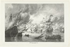 Reisen til Chatham, 1667 av Hendrik Vettewinkel