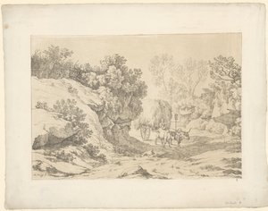 Haywain on the road Tentamina Lithographica (serietittel) Italian Landscapes (serietittel)