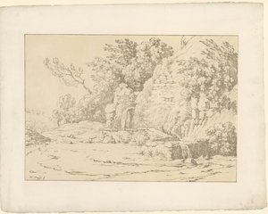 Berg med kummer Tentamina Lithographica (serietittel) Italienske landskap (serietittel)