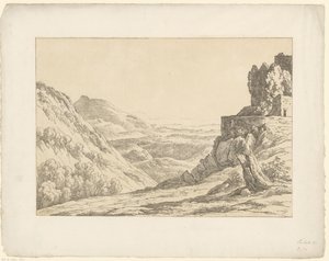 Ruin med utsikt Tentamina Lithographica (serietittel) Italienske landskap (serietittel)