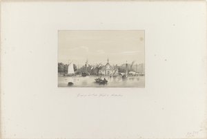 Utsikt over Oude Hoofd i Rotterdam, 1854 Utsikt over Oude Hoofd i Rotterdam (tittel på objekt) Society for Promotion of Toonkunst, dets musikkfestival og byen Rotterdam. minne om året 1854 (serietittel på objekt)