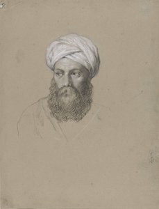 Hodet til en araber med turban av Hendrik Willem Cramer