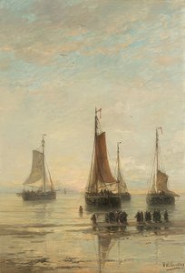 Skip for anker, Scheveningen. 1860-89
