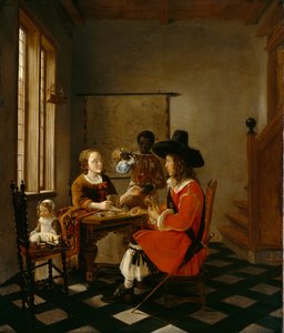 The Game of Cards, ca. 1660 av Hendrik van der Burch