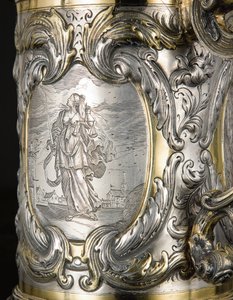 Detalj av en tankard, Danzig, ca. 1670 (pakke forgylt sølv) (se også 469708 og 469710) av Hennick (attr. to) Probst
