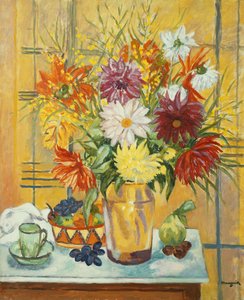 Blomster i en vase; Blomster i en vase av Henri Charles Manguin