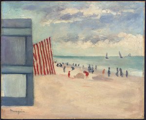Stranden ved Touquet av Henri Charles Manguin