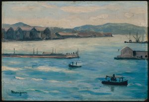 Toulon, der Hafeneingang von Henri-Charles Manguin