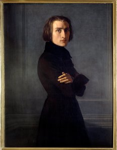 Portrett av Franz Liszt av Henri (1814 82) Lehmann