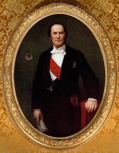 Portrett av baron Eugene-Georges Haussmann, Prefet av Paris (1809-1891)» Han var opphavet til de store renoveringsarbeidene til byen Paris under det andre imperiet. Maleri av Henri Lehmann (Karl Ernest (Ernst) Rudolf Heinrich Salem dit) (1814-1882) av Henri Lehmann
