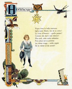 Illustrasjon til «Alfabetet med gode eksempler», ca. 1890 (gravering)