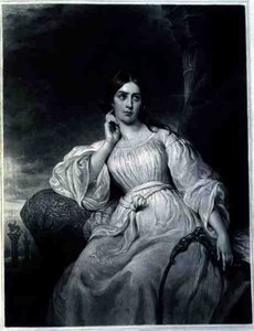 Madame Malibran i rollen som Desdemona, gravert av Charles Turner (1773-1857), ca. 1830-tallet (gravering) av Henri (after) Decaisne