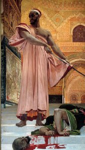 Henrettelse uten rettssak under de mauriske kongene. Bøddelen skjærer hodet til den skyldige. Maleri av Henri Regnault (1843-1871) 1870 søn. 3,02x1,46 m Paris, musee d'Orsay