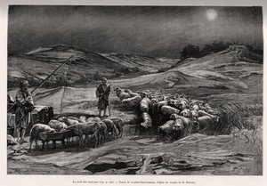 Traileren godt. Gravering av Laurent Desrousseaux for å illustrere historien «A travers la Perse meridionale», av C.Babin og F.Houssay, i 1885, i Le tour du Monde 1892, regissert av Edouard Charton (1807-1891), Hachette, Paris.