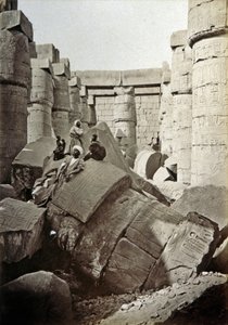Karnak-tempelet, ca. 1900 (s/hvitt-bilde)