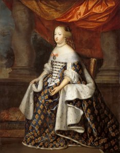 Portrett av Maria Theresia av Spania 1638-1683 som dronning av Frankrike