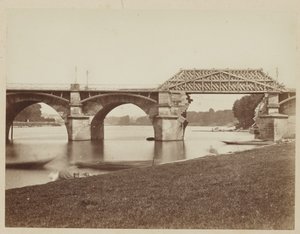 Le Pont de Saint Cloud etter den fransk-prøyssiske krigen av Henri Bevan