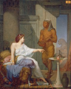 Cleopatra og slaven hennes (olje på lerret) av Henri Blaise Francois Dejussieu