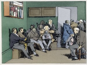 En dag med høring - i "" Administrativ moral"" av Henri Monnier av Henri Bonaventure Monnier