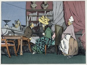 Herr avdelingssjefen gir audiens - i "" Administrativ moral"" av Henri Monnier av Henri Bonaventure Monnier