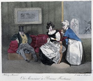 En herre med hell - i "" parisiske skisser" av Henri Monnier, red. Delpech, Paris av Henri Bonaventure Monnier