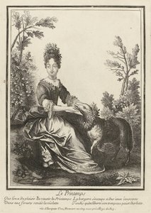 Vår Le Printemps (tittel på objekt) Personifikasjoner av de fire sesongene (serietittel) av Henri Bonnart (possibly)