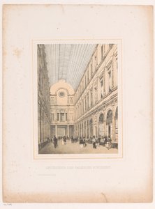 Interiør i Royal Galleries Saint-Hubert i Brussel Intérieur des galeries St. Hubert (tittel på objekt)