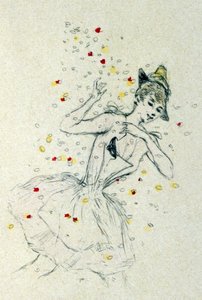 En kvinne med konfetti av Henri Boutet