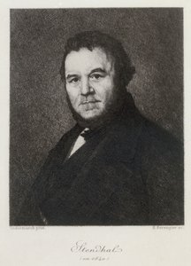 Portrett av Marie-Henri Beyle, dit Stendhal 1783-1842 i 1840. av Henri Bérengier