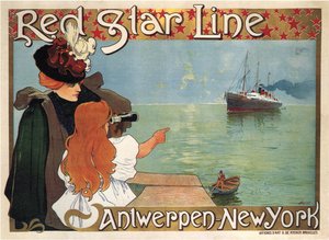 Red Star Line, 1899 av Henri Cassiers