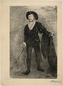 Faure i rollen som Hamlet av Henri Charles Guérard