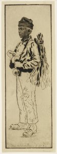 Le ramoneur (Skorsteinsfeieren), ca. 1890 (etsing og tørrnipp) av Henri Charles Guérard