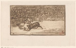 Tyrefekter på en arena av Henri Charles Guérard