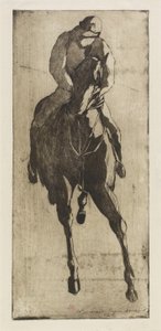 The Racehorse, ca. 1888 (etsing og akvatint) av Henri Charles Guérard